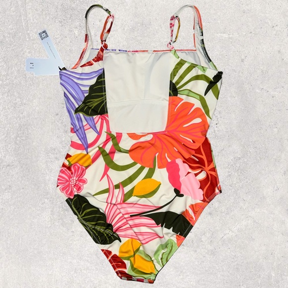 Sanctuary Fresh Squeezed Button Front One-Piece Swimsuit - M - Picture 2 of 6